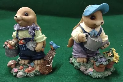 Vintage Mervyn’s 1999 Bunny Rabbit Figures (2) • $15