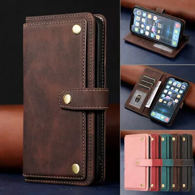 For Samsung S22 S21/S20 FE Ultra S10 S9 S8 Plus Case Leather Wallet Flip Cover • $18.99
