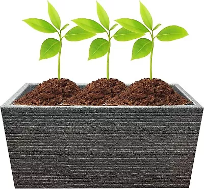 Slate Lightweight Garden Planter Trough 60cm Rectangle Brick Effect Plant Pot • £49.99