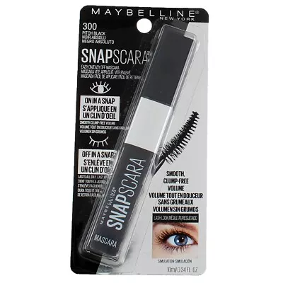 Maybelline New York Snapscara Washable Mascara #300 Pitch Black 0.34 Oz • $7.99