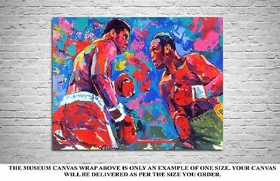 Sale Muhammad Ali Joe Frazier Fight Of Century 18 W X 12 H Canvas Art Framed W • $89.95