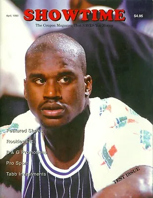 1993 Showtime Coupon Magazine With Cards Test Issue: Shaquille O'Neal On Cover • $5