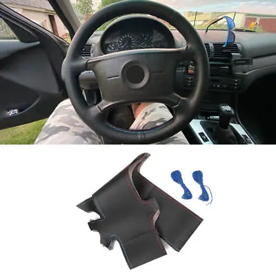 DIY Sewing Sport Color Steering Wheel Leather Cover For BMW 3 Series E36 95-2000 • $18.91