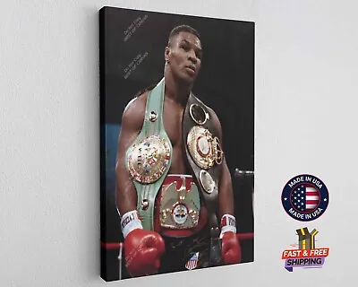 Mike Tyson Boxing Final Trophy Canvas Décor Wall Art Print Room Painting • $220