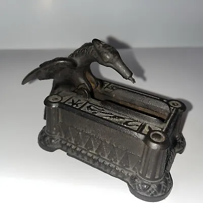 Antique Cast Iron Woodpecker Bird Toothpick Holder Dispenser Matcholder • $77.99