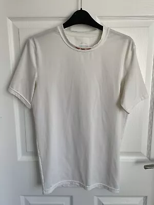 MENS White CANTERBURY Of New Zealand Short Sleeve Active Sports Top - Size Large • £1.95