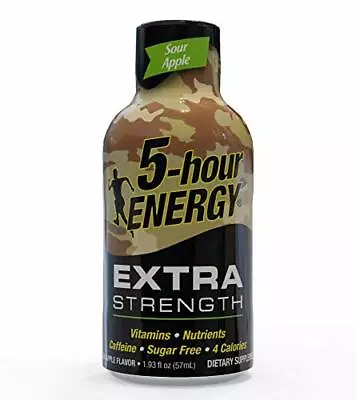 5-hour ENERGY Shot Extra Strength Sour Apple Flavor 1.93 Ounces. 24 Pack • $58.99