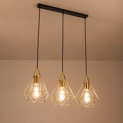 Modern 3-Light Pendant Light Kitchen Island Ceiling Hanging Lamp Chandelier Gold • $28.50