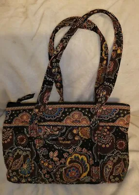 Vera Bradley Betsy Shoulder Bag In Kensington Retired Black Brown Paisley • $24.99