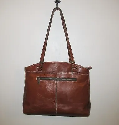 Patricia Nash Heritage Poppy Tote Tan Leather Shoulder Bag  • $90
