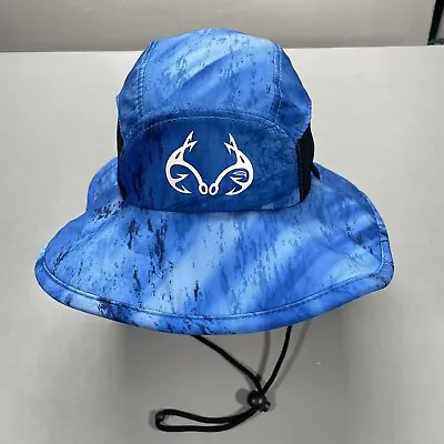 RealTree Unisex Vented Bucket Hat Fishing Camping Safari Boonie Sun Brim Blue • $9.51