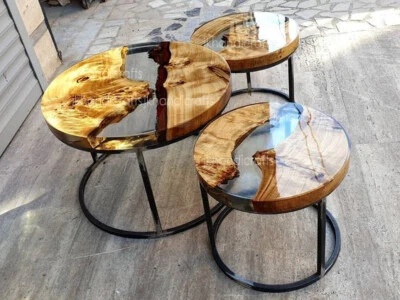 Live Edge Patieo Coffee Table Top Epoxy Resin Custom Order Size 12 X 60 • $135.58