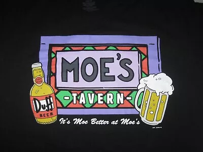 MOE'S TAVERN Duff Beer The Simpsons Boxlunch T Shirt Men's Medium MATT GROENING • $19.99