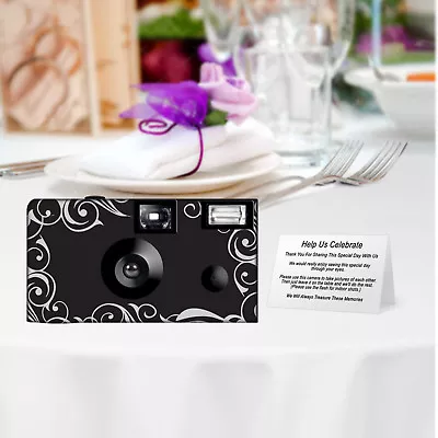 5 Midnight Elegance Single Use Disposable Cameras-wedding Camera (F50459) • $83.45