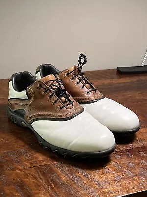 FootJoy Contour Series Mens 13M Golf Shoes White Brown 54024 • $24.95