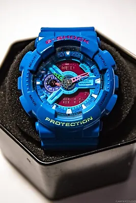 Casio G-Shock GA110 Series Analog-Digital Hyper Color Blue X Pink Dial Watch GA1 • $210