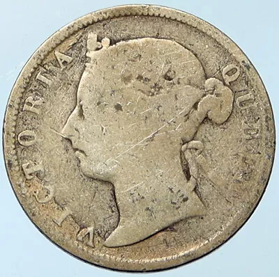 1897 CANADA UK Queen VICTORIA Authentic Antique OLD Silver 25 Cents Coin I100294 • $57.15