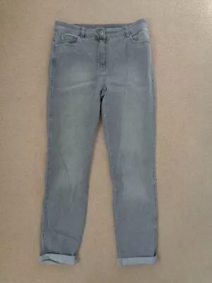 Olsen Mona Slim Pale Grey Jeans - Size 12 (38) • £35