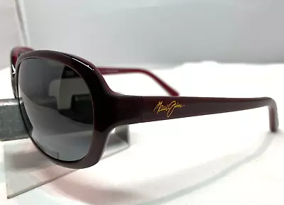 Maui Jim Rainbow Falls Mj 225-04 Dusty Rose Red W/ Grey Polarized Sunglasses 9.5 • $145