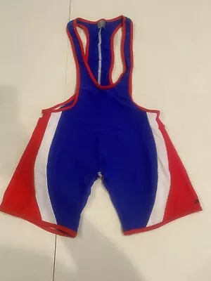 Men’s Aussiebum Wrestling Singlet;  Red White Blue; Size Medium • $65