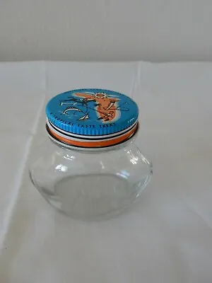 Vintage Glass Jelly Jar Greetings From The Land O Sun Tropical Treat Florida • $15.99