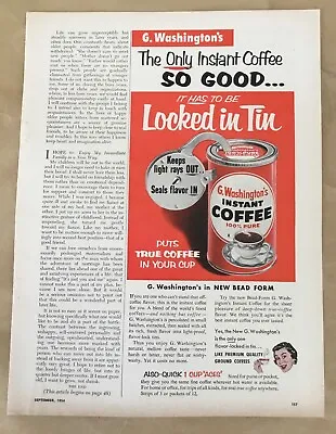 G. Washington’s Instant Coffee 1954 Print Ad 50s Vintage Illus Art Retro Food • $5