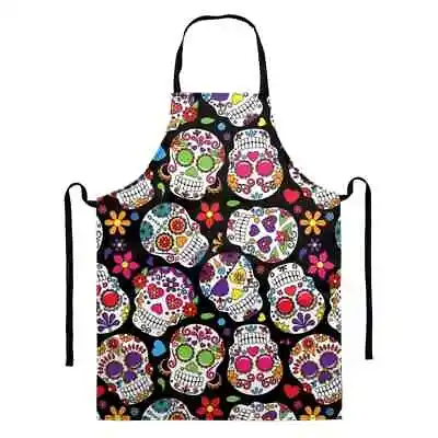 Sugar Skull Pattern Apron Dinner Party Cooking Best Gift For Chef Type-A THB-88 • $13.95