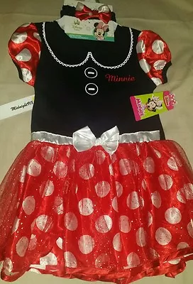 New Disney Minnie Mouse Tutu Dress And Headband  Sz 2t • $19.99