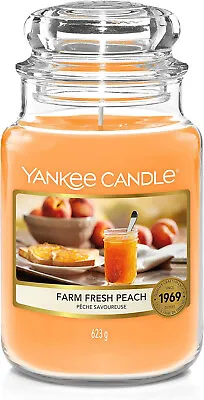 Yankee Candle Candle Farm Fresh Peach Large Large Jar Candle • £16.95