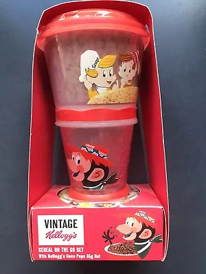 Vintage Style - Kelloggs Coco Pops - Cereal On The Go Set - 2017 • $12