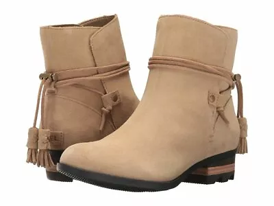 SOREL Farah Short Boots Beach/Cordovan Suede Women's Shoes 8.5 US • $44.99