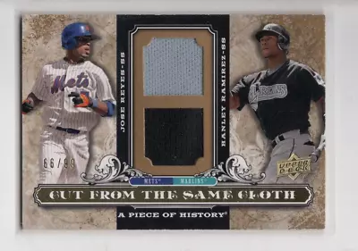 Jose Reyes Hanley Ramirez Game Used Dual Jersey /99 2008 Ud History Mets Marlins • $9.99