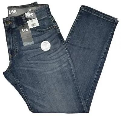 Lee #11375 NEW Men's Motion Flex Waistband Active Stretch Straight Taper Jeans • $27.99