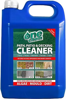 £11.99 • Buy Patio Path Cleaner Concentrate 5L Heavy Duty Mould Algae Lichen Remover One Chem
