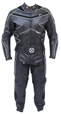 2pc X-MEN Motorcycle Leather Racing Riding Track Suit CE Armor New W/ Padding • $319.99