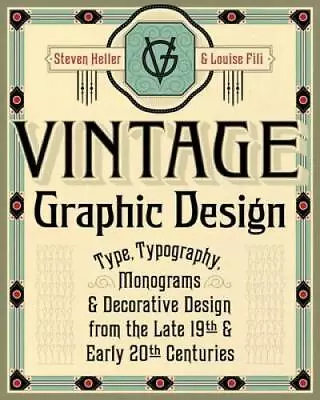 Vintage Graphic Design: Type Typography Monograms  Decorative Design F - GOOD • $15.75