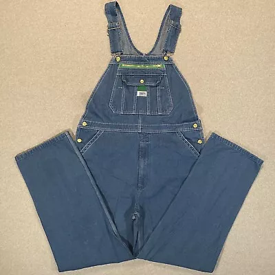 Liberty Overalls Mens 38x34 Blue Denim Bib Jeans Carpenter Workwear Farm • $34.95