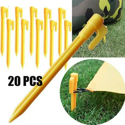 $12.89 • Buy 20X Outdoor Camping Stakes Pegs Nails Tent Fixing Plastic Heavy Duty Stake AL