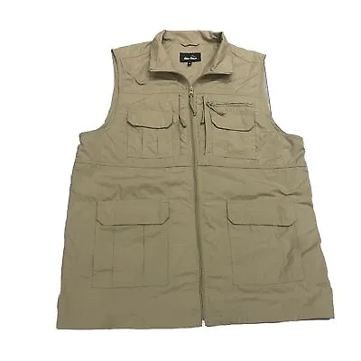 Peter Storm Gilet Utility Khaki Vest Fishing Hunting Safari Size Medium Vintage • £14.95