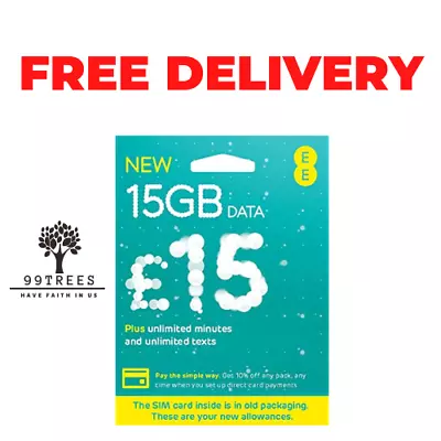 EE SIM Card PAYG Nano/Micro/Standard TRIO SIM CARD UK Pay As You Go UK Seller • £0.99