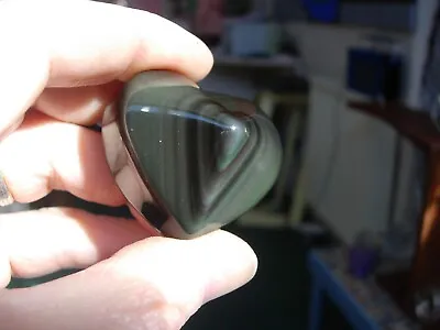 Rainbow Obsidian Heart Shapes  X 4  304 Gms EBay U.K. Seller For Over 20 Years • £38