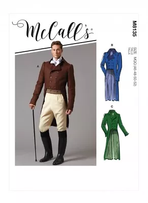 McCalls Sewing Pattern 8135 Men MQQ (46-48-50-52) • £15.49