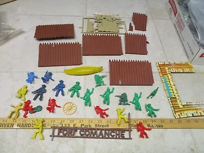 1950'S Vintage T. Cohn Tin 7th Cavalry HQ Fort Comanche Play Set MARX WESTERN • $39.95