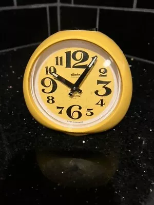 Vintage Yellow Linden Alarm Clock '70s • $20