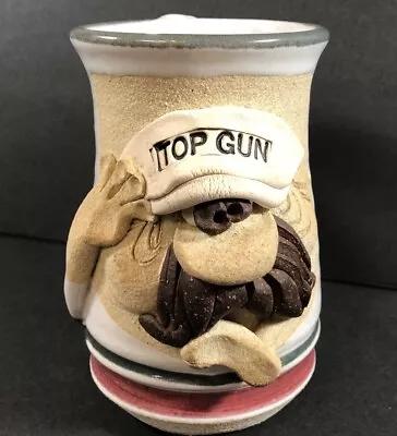 Mahon Vintage Ugly Face Mug Top Gun Handmade Stoneware Pottery Marked • $20.99