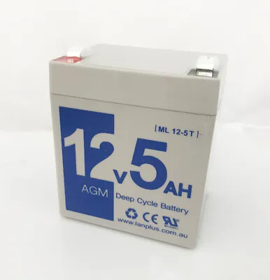 Tpower 12v 5ah SLA AGM Sealed Lead Acid Battery Deep Cycle Battery Ebike Scooter • $25.99