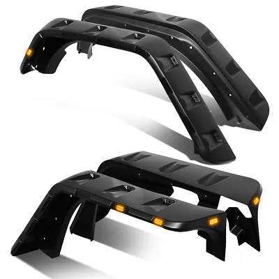 4pcs Pocket Style Led Wheel Fender Flares Set For 2007-2018 Jeep Wrangler Jk • $195.09