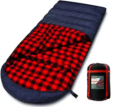 0 Degree Sleeping Bag Cotton Flannel Sleeping Bags For Adults Cold Weather Campi • $81.36