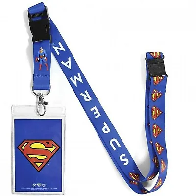 Superman Repeating Logos Lanyard Blue • $13.98