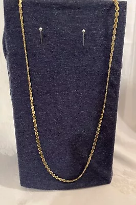 Trifari Gold Tone 30” Necklace Chain Signed Vintage • $15